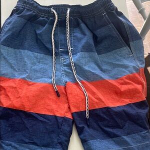 Johnnie O Striped Kids swim trunks - size 14